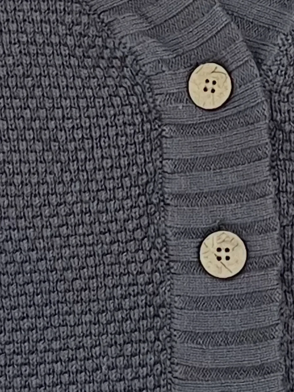 Free People FP Beach Hailee Cardigan
Oversized Waffle Knit Gray Button Front Sm - Picture 9 of 12
